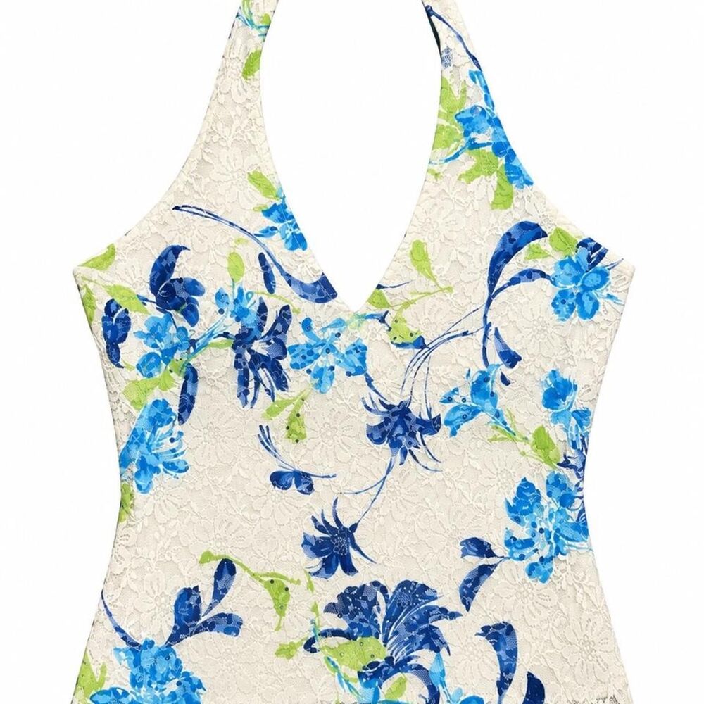 Cache Floral Lace Halter Top